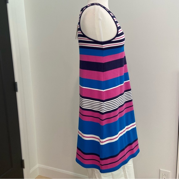 Hatley Bella mini dress nautical coastal stripes blue white pink sleeveless Smal - Picture 7 of 13